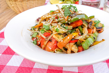 wok-plate of asian cuisine
