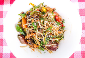 wok-plate of asian cuisine