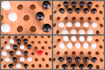 chinese checkers wooden board set