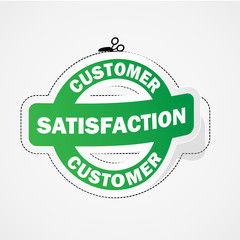CUSTOMER SATISFACTION Marketing Sticker (label service quality)