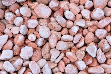 Background of small red rocks