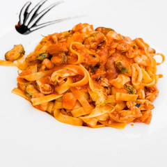 Pasta with Scallops Dinner Dish