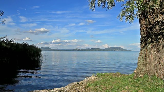 Beautiful lanscape over the lake Balaton of Hungary