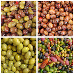 olives appetizer collage