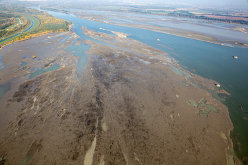 sediments in the Dam on the Danube river - Slovakia