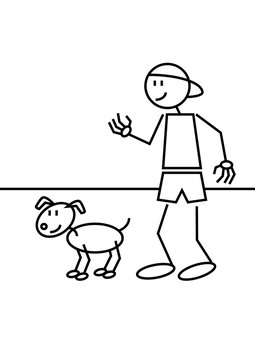 Stick Figure Dog