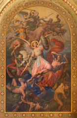 Fototapeta na wymiar Vienna - Archangel Michael and war with the bad angels
