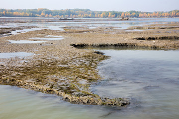 Sediments in the Cunovo Dam on the Danube river - Slovakia