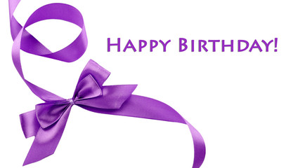 Color gift satin ribbon bow, isolated on white