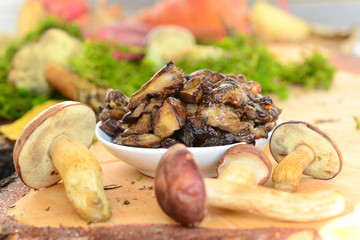 Gebratene Waldpilze