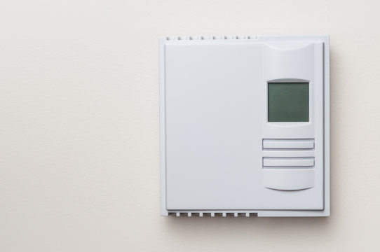 Digital thermostat with copy space