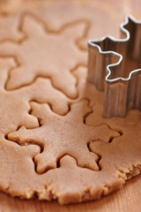 Making gingerbread cookies for Christmas