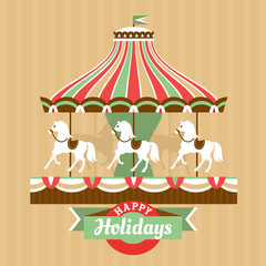 Greeting card with carousel