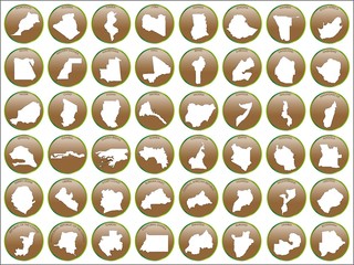 Afrikanische Länder-Icons