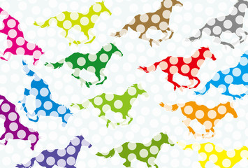 馬のイラスト年賀状素材