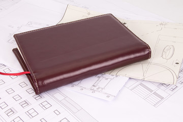 floor plans and accessories isolated