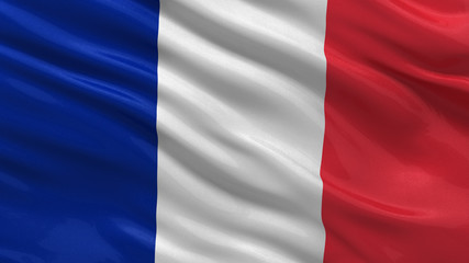 Obraz premium Flag of France waving in the wind
