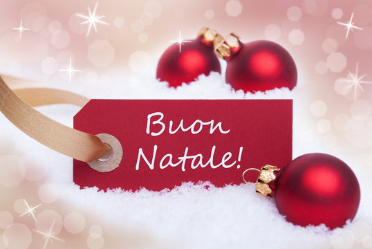 Red Label With Buon Natale