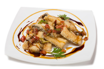 Roasted halibut with tomato concasse