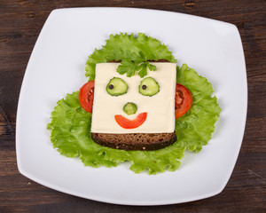 Face on bread
