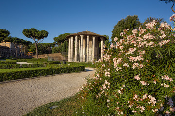 Fototapeta na wymiar Świątynia Herkulesa w Rzymie. Włochy.