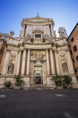 Fototapeta na wymiar kościół San Marcello al Corso w Rzymie.