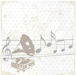Retro gramophone design.