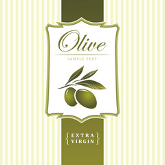olive. Decorative olive branch. For label, pack. Olive pattern.