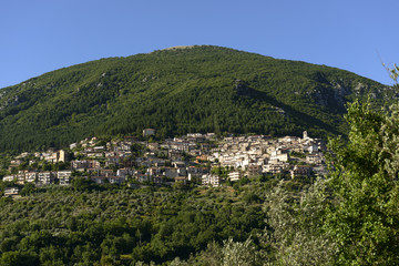 Fototapeta na wymiar Poggio Bustone view, dolinie Rieti