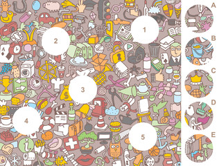 Match pieces, visual game