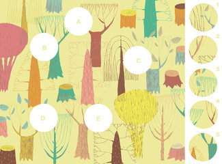 Match pieces, visual game