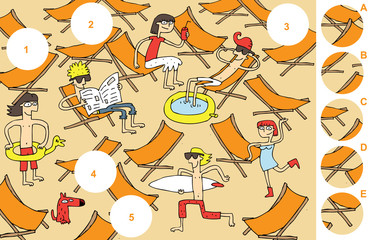 Match pieces, visual game
