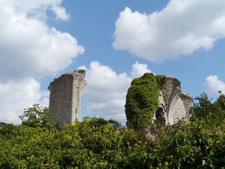 Fototapeta na wymiar Ruiny świętego Hansa i świętego Na kościele w Visby