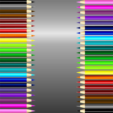 Set of color pencils vector