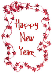Christmas frame with Happy New Year text