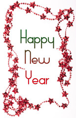 Christmas frame with Happy New Year text