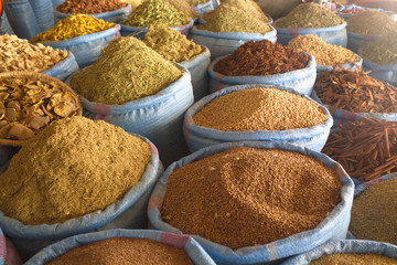 Spice market in Morocco