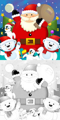 Obraz na płótnie Canvas The coloring christmas page