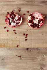 Red pomegranate fruit