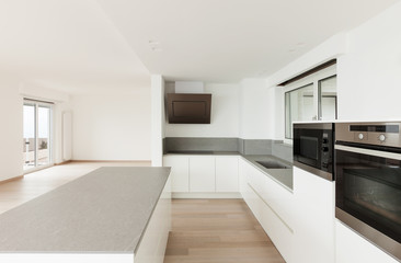Fototapeta na wymiar beautiful new apartment, interior, modern kitchen