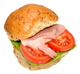 Ham And Salad Sandwich Roll