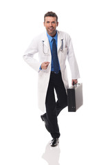 Portrait of handsome and confident male doctor