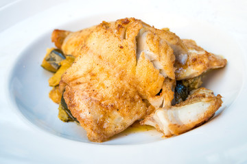 french dish on the table .