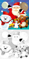 The coloring christmas page
