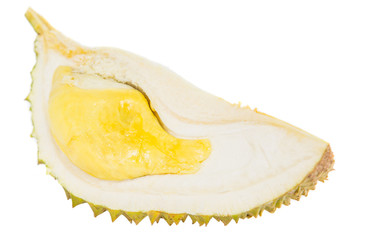 Durian fruit over white background