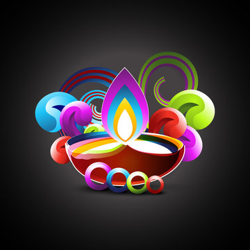 colorful diwali design