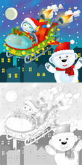 The coloring christmas page