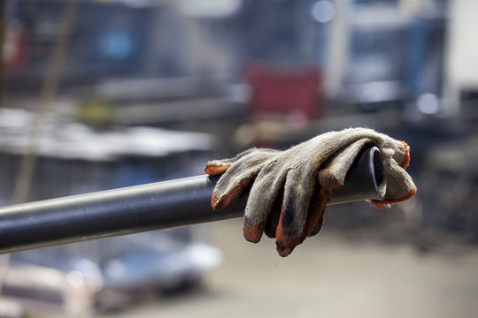 Protective Gloves in Factory - People Left