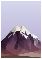 mountain low-poly style illustration