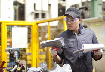 Industrial engineer in factory